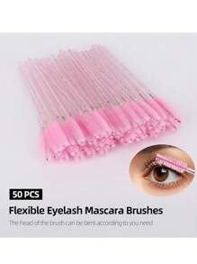 100pcs Disposable Eyelash Brush & Lip Brush, Lipstick And Lip Gloss Applicator Suitable For Eyebrow And Eyelash Extension Makeup Kit,Makeup,Cheap,Room Decor,Vanity,Travel,Bedroom,Makeup Accessories