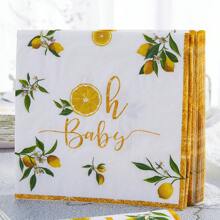 Conjunto de artículos para fiestas con limones, incluye platos, vasos, servilletas desechables de papel y decoraciones para fiestas con tema de limón, para cumpleaños, celebraciones, regalos, Navidad - Multicolor - Ver 8