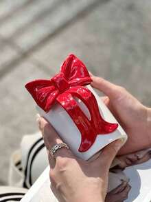 1 件北欧风格手工陶瓷领结杯，时尚高端美式拿铁咖啡杯，创意家居装饰饮具，节日礼物，生日礼物，派对用品，送给他/她的礼物 - 彩色 - 查看 3