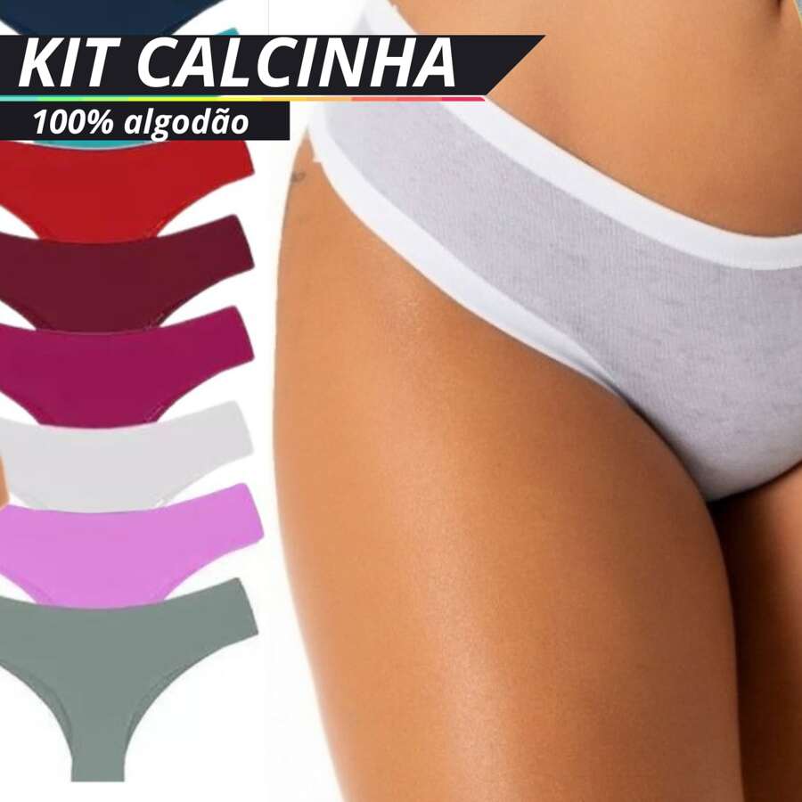 Kit 20 Comfortable Cotton And Spandex Panties For Every Day - 彩色 - 查看 1