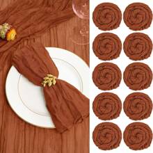 6/12/18/24 pezzi Tovaglioli di garza stropicciata da 20x20 pollici, verde muschio, opzionale multicolore, adatti per matrimoni, feste, uso quotidiano domestico, decorazione tavolo da party