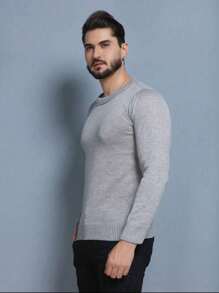 Men Sweaters - Màu Xám nhạt - Xem 2