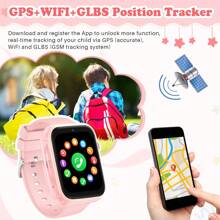 4G Kids Smartwatch Phone Kids Smart Watch Waterproof Kids Watches With GPS WiFi Video Call Camera SOS GPS Real-Time Tracking, Music Video Player - 粉色 - 查看 7