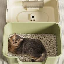 Super Large Fully Enclosed Litter Box, Anti-Splash, Odor Control Cat Litter Tray - Multicolor - View 5