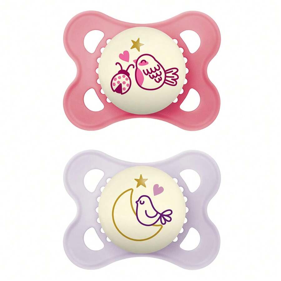 Mam Original Night Pacifier 0-6 Months Glows In The Dark CH22222 - 淺粉色 - 查看 1