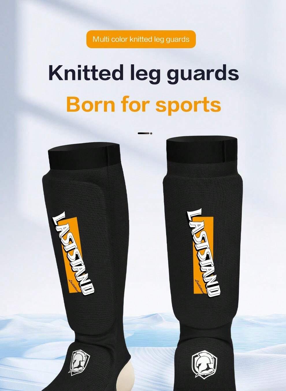 Knitted Boxing Leg Guards, Professional Sports Shin Instep Protective