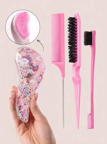Bộ 8/6/4 lược chải tóc, kèm hình xăm dán tạm thời hình động vật dễ thương, bình xịt phun sương mịn liên tục (200ml), lược chải tóc hình kỳ lân hoạt hình, phù hợp cho người lớn và nữ, lược tạo độ phồng, lược đuôi, lược chải viền, dùng cho tạo kiểu tóc, salon, tiệm cắt tóc, lược, lược gỡ rối, lược tròn, bộ lược mini, lược gỗ, lược chải tóc, dụng cụ tạo kiểu tóc, bộ lược chải tóc, lược, lược uốn, lược gỡ rối, lược chải tóc nữ, dụng cụ cắt tóc, salon, sản phẩm tạo kiểu tóc - Nhiều màu - Xem 14