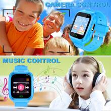 Kids Watches Children Watch Kids Smartwatch With Text&Call Games Camera Recorder Alarm Flashlight Music Player For 3-12 Boys Girls Gifts - 藍色 - 查看 8