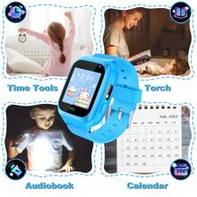 Kids Watches Children Watch Kids Smartwatch With Text&Call Games Camera Recorder Alarm Flashlight Music Player For 3-12 Boys Girls Gifts - 藍色 - 查看 6