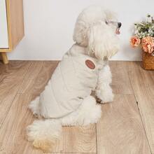 Fleece Pet Vest, Winter Warm Dog Jacket Clothes For Small Dogs Teddy - Khaki - View 8