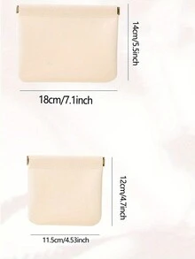 2 Túi đựng đồ trang điểm di động hiệu quả, có khóa tự động thông minh Túi đựng mỹ phẩm siêu bền và rộng rãi, có chức năng tự động đóng, để đóng gói và mang theo - trắng - Xem 5