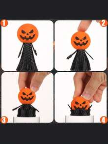 Halloween Bí Ngô Đầu Nảy, Búp Bê Nhảy Ngón Tay Búp Bê Nảy Ngẫu Nhiên 5 Chiếc - Nhiều màu - Xem 8