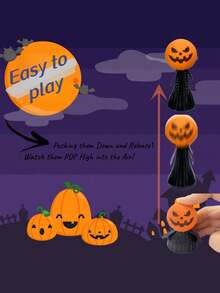 Halloween Bí Ngô Đầu Nảy, Búp Bê Nhảy Ngón Tay Búp Bê Nảy Ngẫu Nhiên 5 Chiếc - Nhiều màu - Xem 7