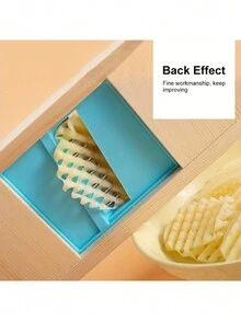 Stainless Steel Potato Lattice Maker - Perfect Wavy Slices For French Fries & Salads, Kitchen Gadget - Multicolor - View 4