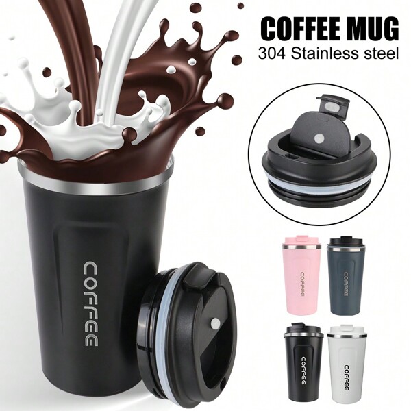 For Tea Water Coffee Car  Mug Thermo Cafe Leak_Proof Travel Thermo Cup 380/510ML Coffee Mug Double Stainless Steel