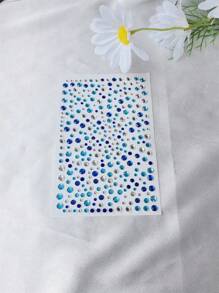 1 Set 1-2 Pcs Blue Multi-Spec Gem Stickers Makeup Holiday Party Y2K Style Music DIY Eyes Face Jewels Stickers Dance Performances Party Concert  Wedding Makeup Aeisage Art Gifts Fake Tattoos - Multicolor - View 6
