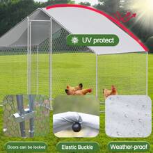 Metal Canine Building & Small Animal Cages Walk-In Cage Park Patio Lawn With Lid - 易於安裝 - 查看 4