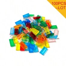 100 件/批 1x2 板 1x2 透明积木 MOC 零件玩具适用于像素艺术兼容 3023 和 3069 混合颜色房间装饰 - 彩色 - 查看 10