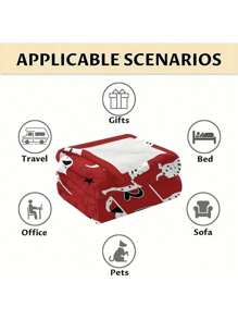 1 pieza Manta de franela personalizada, manta decorativa apta para sofá, sala de estar, dormitorio, decoración del hogar, extra gruesa y suave, para todas las temporadas, imagen de familia y amigos, regalo para amigos y familiares - Multicolor - Ver 3