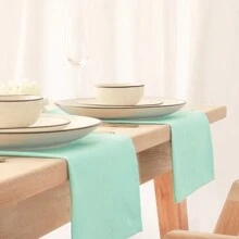 12pcs Solid Color Cloth Napkins, Washable Cotton Table Napkin For Household Dining Fall Autumn Decor Wedding Hotel 45*45cm - 綠松石 - 查看 4