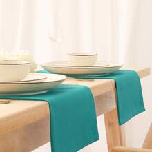 12pcs Solid Color Cloth Napkins, Washable Cotton Table Napkin For Household Dining Fall Autumn Decor Wedding Hotel 45*45cm - Teal Green - View 5