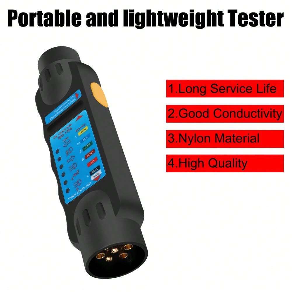 Car Towing Light Tester 7 Pin Plug Socket Diagnostic Tools 12V Trailer