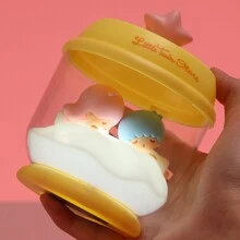 Miniso Sanrio人物小雙星捕夢網罐子系列睡覺發光擺件小夜燈卡通發光裝飾燈模型動漫玩具禮物 - 黃色 - 查看 4