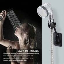 1/2Pcs Shower Head Holder, Universal Shower Head Holder 360 Degree Adjustable Wall Stand Shower Head Base, Perforation-Free Shower Head Holder Bathroom Bathroom Accessories Bathroom Tools - Black - View 3