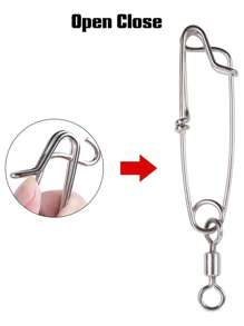 GOTURE Goture 5 Peças Clipes de Engate de Pesca, Giratórios de Alta Resistência em Aço Inoxidável, Acessórios para Pesca de Gato com Rolamento de Esferas, Giratório de Barril Rotativo para Água Salgada e Água Doce