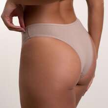 Kit 3 Comfort Cotton Thongs Women's Basic Cotton Panties - 彩色 - 查看 3