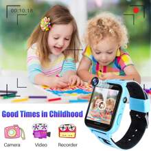 Kids Smart Watch Phone Kids Smartwatch Music Player With SD Card Call SOS Games Camera Alarm Recorder Calculator Mp3 For Birthday Gift Children Boys Girls - 藍色 - 查看 6