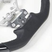 Painted Glossy Black D-Shape Flat-Bottom Steering Wheel For Lexus ES 300 15-17 RX 350 16-20 LX 570 16-19 Preforated Leather Grip - 適用於雷克薩斯 ES RX LX - 查看 8