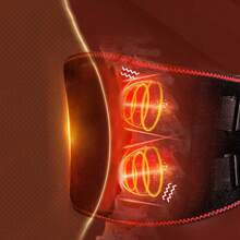 Rechargeable Heating And Vibrating Waist Massager Belt, Warm Lumbar Support For Office Use, Relaxing Massage Gift For Friends And Family - Multicolor - View 6