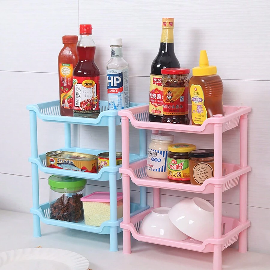 Étagère de rangement de cuisine à plusieurs étages, amovible - Multicolore - Voir 1