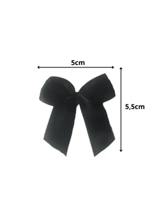 Satin Bow N°3 5.0 X 5.5cm /50 Units Souvenirs - 黑色 - 查看 2