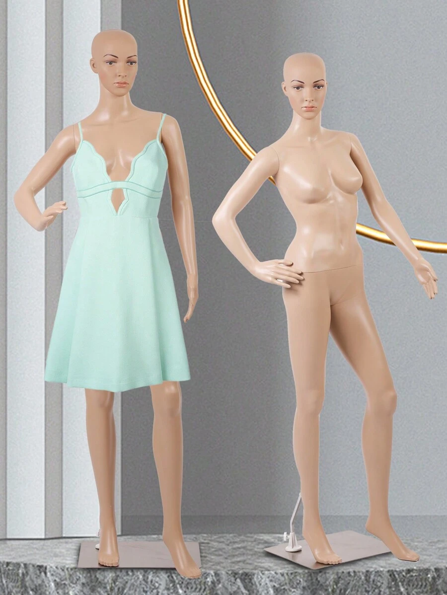 Mannequin Manikin Dress Form Female Full Body 69 Inch Adjustable Mannequin Stand Realistic Mannequin Display Head Turns Dress Model W/ Metal Base - 自然的 - 查看 1