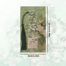 1pc Oil Painting Style Metal Tassel Bookmark For Books And Planner Back To School - Multicolor - View 5