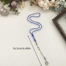 1pc Transparent Edged Acrylic Prayer Beads Bracelet, 45pcs, 10cm