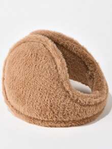 1pc Unisex Fluffy Earmuffs, Warm And Windproof, Adjustable Cold Weather Ear Warmers - Multicolor - View 3