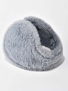 1pc Unisex Fluffy Earmuffs, Warm And Windproof, Adjustable Cold Weather Ear Warmers - Multicolor - View 4