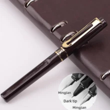 Colorful Multi-Color Orthopedic Holiday Gift School Student Steel Fountain Pen For Daily Business Office Writing Calligraphy Practice, Ink Absorbing/3.4mm Nib Dual Tip 0.5mm/0.38mm - Multicolor - View 19