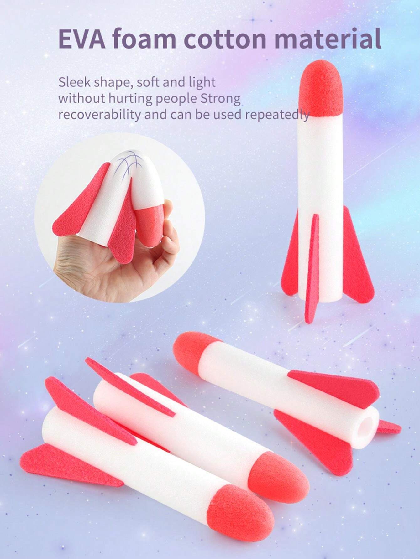 1set LightUp Rocket Launcher Toy, Outdoor Rocket Toy With Foot Pedal
