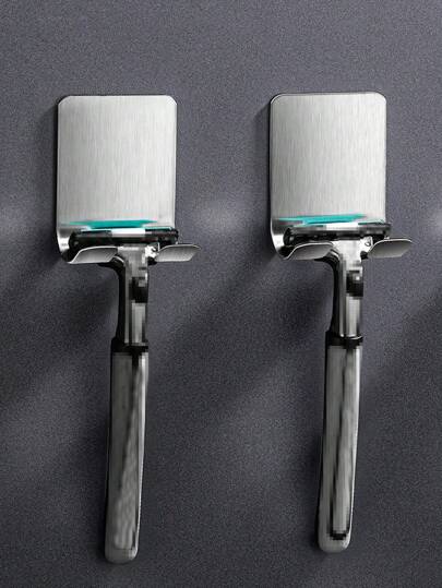 2pcs Wall Mounted Razor Holder Home Bathroom Decor Fall Decor Back To School