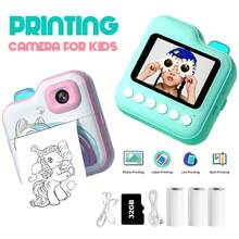 Children's Instant Print Digital Camera, Photo Printer Gift For Boys And Girls, High Definition, Inductive Toy - Multicolor - View 6