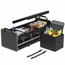 MOLOLAN Caja de almacenamiento para coche, caja de almacenamiento multifuncional, organizador de interior de coche plegable, accesorios para el coche, Car Storage Box Multifunctional Car Trunk Storage Organizer Box 94L Storage Organizer With Insulated Leakproof Cooler Bag,Organizador de almacenamiento impermeable para maletero de coche,accesorios para camiones,organizador maletero,organizador de coche,organizador de coche,organizador de maletero,Car Trunk Organizers for Land Rover Range Rover Sport/Range Rover Velar/Concept, Pack Portable Insulation Cooler Bag, Washable Car Storage Bag, Insulated Leak Proof Cooler Bag,caja de almacenamiento plegable con bolsa térmica a prueba de fugas para automóvil, SUV, camión - Negro - Ver 11