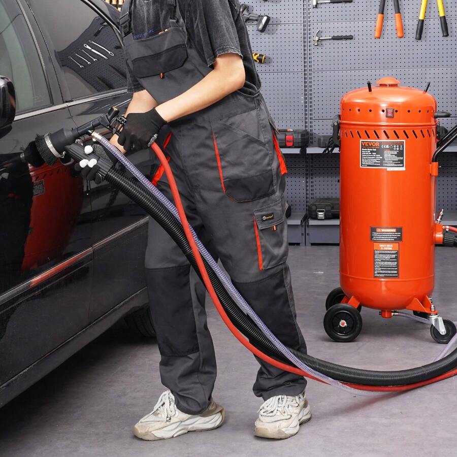 VEVOR 28 Gallon Vacuum Sand Blaster, Dustless Sandblaster With BuiltIn