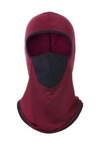 1pc Men's Breathable Elastic & Silky Smooth Ice Silk Face Mask With Neck Gaiter, Soft & Comfortable, Moisture-Wicking, For Outdoor Sports Cycling Motorcycle Bicycle Face & Neck Protection Halloween Ski Masks