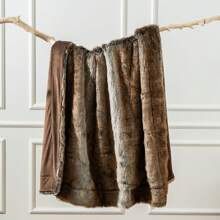Battilo Faux Fur Throw Blanket Brown Luxury Fuzzy Warm Cozy Fluffy Fur Blanket For Bed, Sofa, Couch Home Decor - Brown - View 5