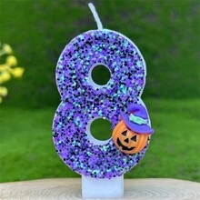 Nến sinh nhật hình đầu bí ngô 3D lấp lánh & nhiều màu sắc, trang trí tiệc, kỷ niệm, trang trí bánh sinh nhật, giáng sinh - Nhiều màu - Xem 11