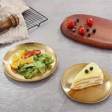 优雅的金色不锈钢披萨盘：派对和节日的理想选择 - 可用洗碗机清洗且耐腐蚀！圣诞礼物 - 彩色 - 查看 7